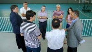 El alcalde del Ayuntamiento de Albox asiste a la recepción de las obras del nuevo pabellón deportivo 