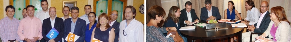 El PP y el PSOE ven próximo su pacto con Ciudadanos en la capital... que no aclara pareja
