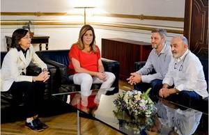 Susana Díaz recibe en San Telmo a responsables de la productora colaboradora de ‘Juego de Tronos’ que rodará en Almería