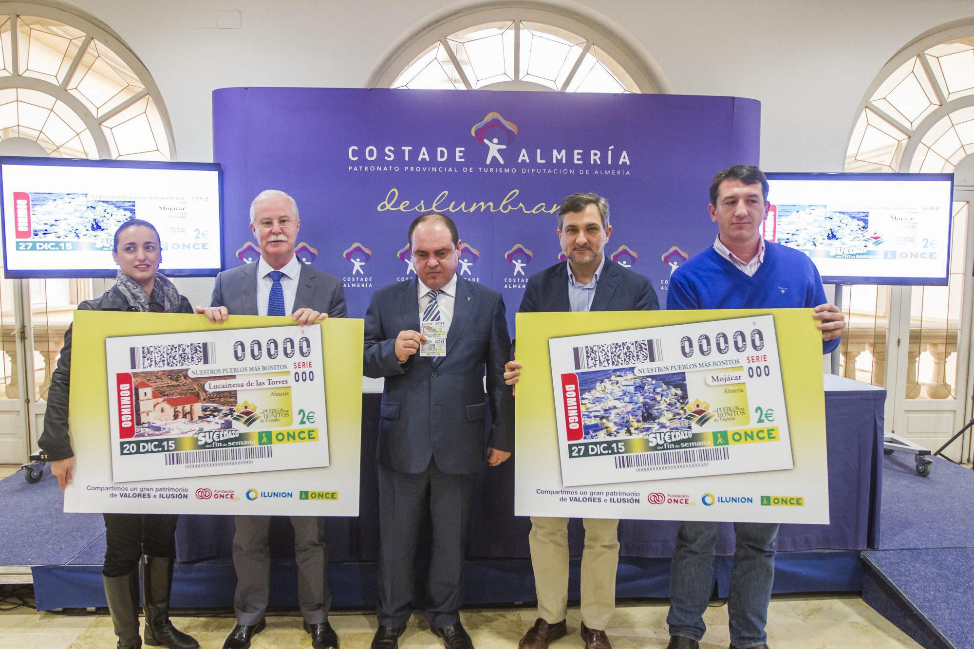 La ONCE emite 5,5 millones de cupones con la imagen de Lucainena de las Torres y Mojácar