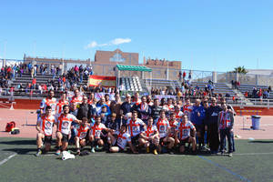 El alcalde asiste a la victoria de Unión Rugby Almería por 18-11 contra Pozuelo