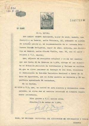 El general Máximo Cuervo consiguió que Aguadulce fuera declarado Centro de Interés Turístico Nacional donde él tenía tierras
