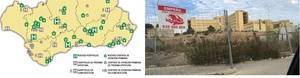 Díaz muestra en el Parlamento un mapa con el Materno-Infantil de Almería "en construcción" cuando sólo hay una piedra desde 2011