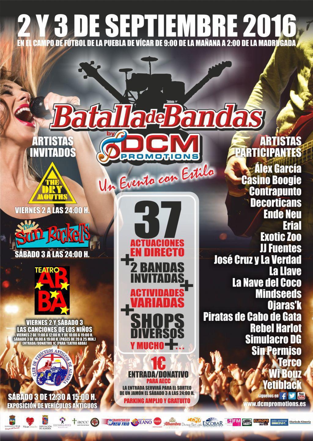 Confirmados los veinte grupos que participarán en el Batalla de Bandas de Vícar Noticias de