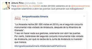 Bronca entre Amigos de la Alcazaba y el director del monumento a cuenta del incremento de visitantes