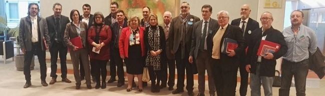 El PSOE pagó el viaje a Bruselas de la Mesa del Ferrocarril y les organizó la agenda