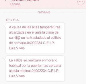 Desalojado un aulario infantil de Dalías por las altas temperaturas