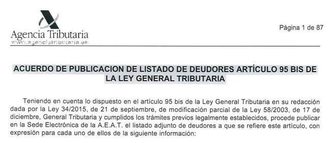 Estos son los morosos con Hacienda en Almería