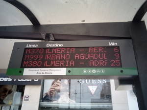 El Consorcio de Transporte inicia las pruebas de funcionamiento de los paneles de información en tiempo real al viajero
