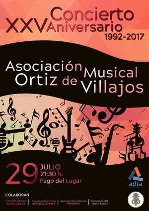 Gran concierto de la Banda Ortiz de Villajos para celebrar su XXV Aniversario