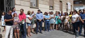 UGT Almería guarda un minuto de silencio en señal de repulsa al atentado de Barcelona
