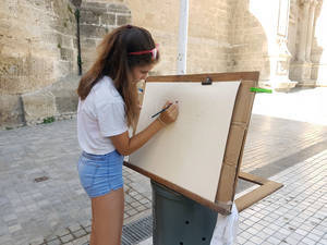 Pintura infantil para dibujar la Feria