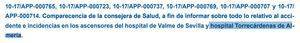 Comparecencia en el Parlamento para hablar del Hospital Torrecárdenas… y ni se le menciona