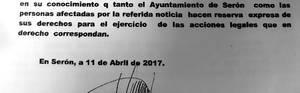 El alcalde de Serón califica de "falsa" la amenaza contra este medio por publicar información sobre la adjudicación anulada