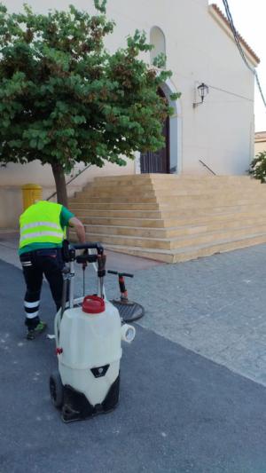 Finaliza la primera fase de desinfección en Dalías con actuaciones en Celín y el núcleo urbano