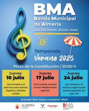Concierto gratuito de la Banda Municipal en Almería