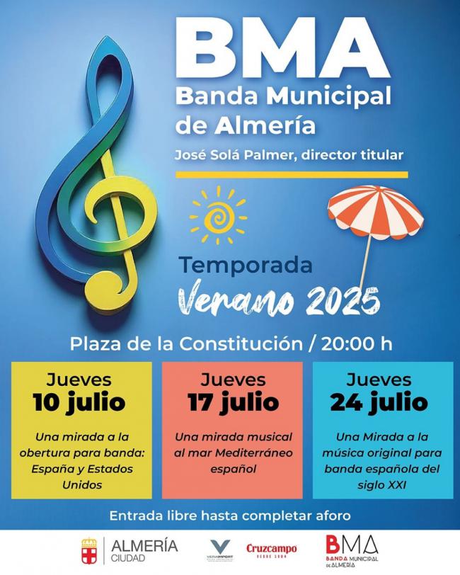 Concierto gratuito de la Banda Municipal en Almería