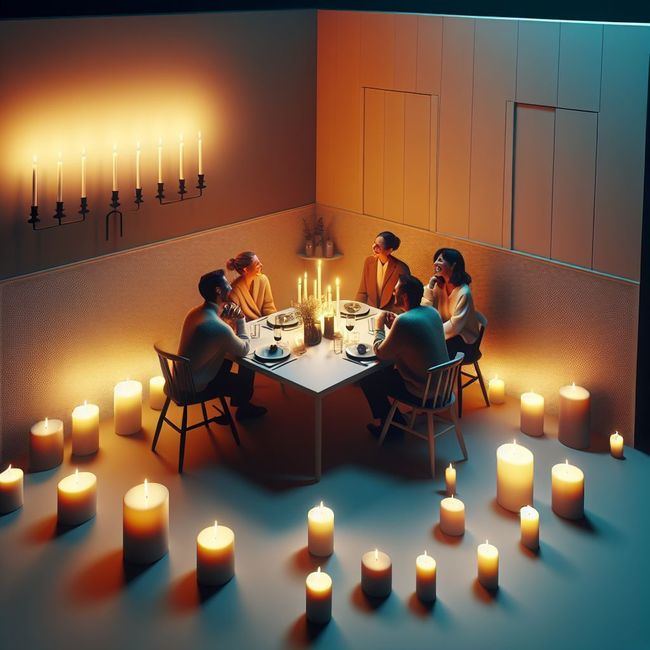 El apagón y una cena a la luz de las velas