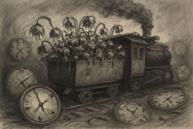 Flores por un tren