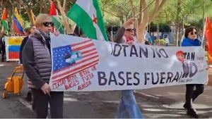 Manifestación en Almería contra el imperialismo de Estados Unidos