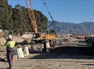 Adif actúa de urgencia ante un hundimiento en las obras del soterramiento