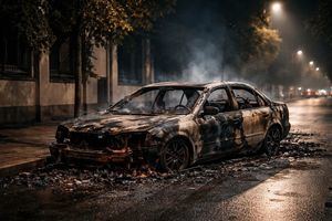 Hasta 4 vehículos incendiados en una sola noche en Almería.