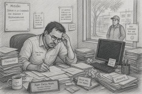 Al funcionario se le castiga por trabajar