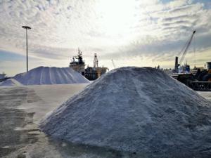 La comercialización de sal desde el Puerto de Almería creció un 250% en enero