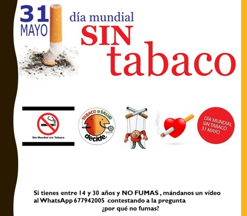 Adra celebrará el Día Mundial sin Tabaco con un vídeo grabado por vecinos