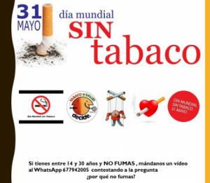 Adra celebrará el Día Mundial sin Tabaco con un vídeo grabado por vecinos