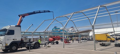 La APA inicia la instalación de 15 carpas para la OPE en el Puerto