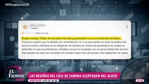 Reseñas del colegio de Sandra Peña denunciaban inacción ante el acoso escolar