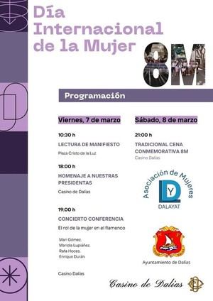 Dalías celebra el 8M con actos en honor a la mujer y la igualdad