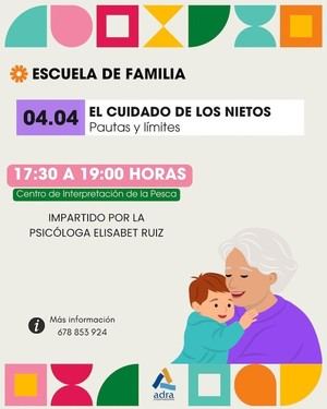 Coloquio sobre el cuidado de los nietos en Adra el 4 de abril