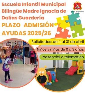 Abren solicitudes para la Escuela Infantil Bilingüe Madre Ignacia en Dalías hasta el 30 de abril