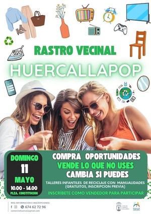 Huércal de Almería celebra 'Huercallapop', un rastro vecinal para reutilizar objetos el 11 de mayo