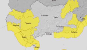 Almería bajo aviso por fuertes rachas de viento y temporal de oleaje este lunes