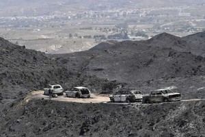 La Guardia Civil intensifica la búsqueda de víctimas y vehículos en el incendio de Almería