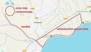 Alerta por 1600 viviendas en Palomares junto a escorrentías radiactivas