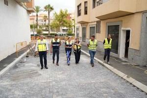 Avanzan las obras en la calle Loma de la Mezquita en El Ejido