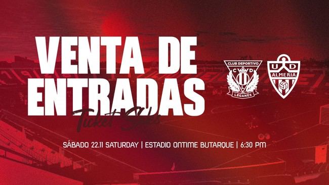 Entradas a la venta para Leganés-Almería