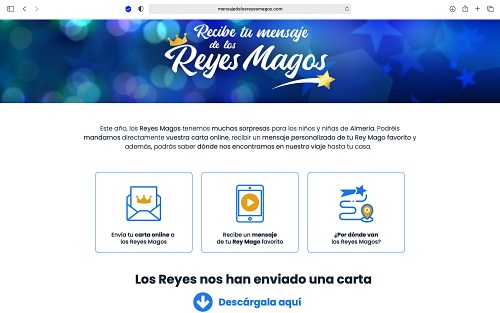 Un millar de niños de Almería escriben a los Reyes Magos a través de www.mensajedelosreyesmagos.com