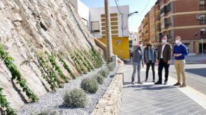 Adra luce ya un jardín vertical a los pies de la Torre de los Perdigones