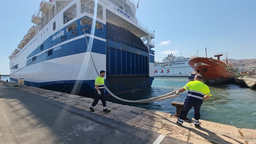El ferri ‘Aurelia’ inicia el servicio entre los puertos de Almería y Nador