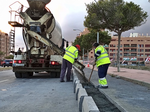 Activadas las obras que conectan la capital con Huércal de Almería por carril bici