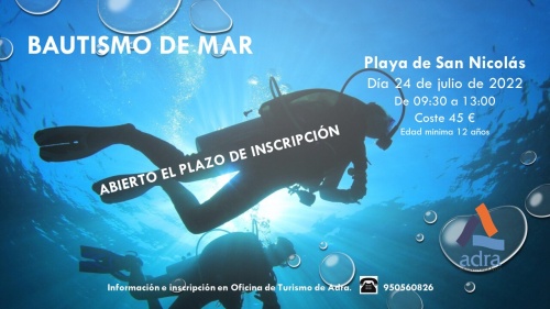 El Ayuntamiento de Adra proporciona la actividad ‘Bautismo de Buceo’