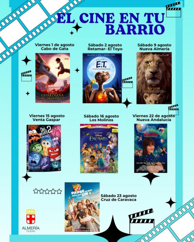 Vuelve ‘Cines de verano en tu barrio’ a través de siete proyecciones