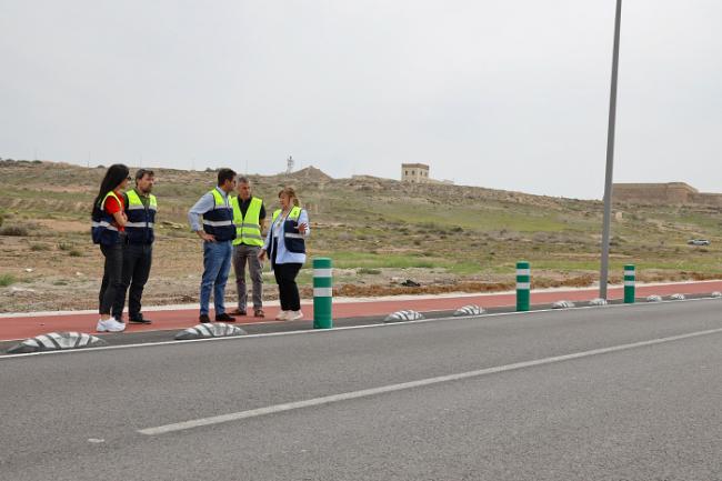 A punto de estar acabado el carril bici y senda peatonal entre Balerma y Guardias Viejas