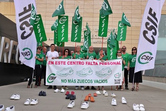 CSIF se concentra contra las insuficientes contrataciones de verano en el SAS