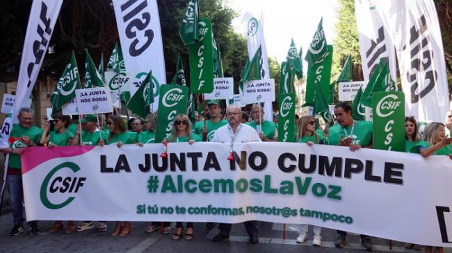 CSIF sale a la calle porque 'La Junta no cumple'